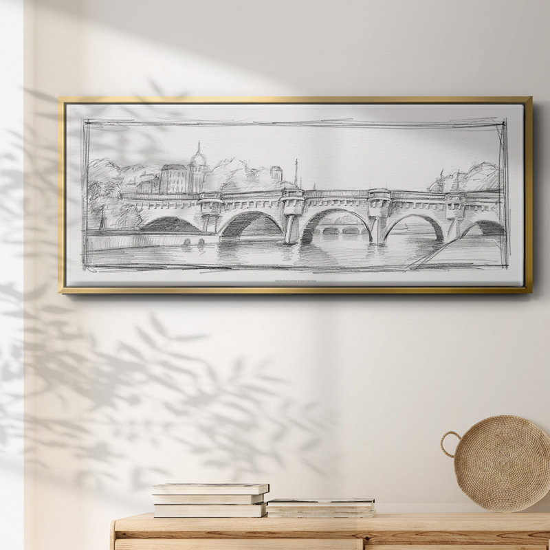 Pont Neuf- Framed Canvas, 12" H x 30" W