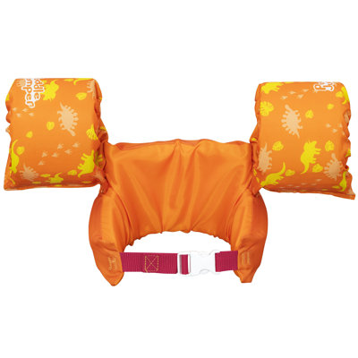 Gilet de sauvetage Bestway Puddle Jumper en tissu avec brassards - Motif T-Rex - Gilet flottant, accessoire de natation et aquatique, boucle dorsale réglable, capacité de charge de 15 à 25 kg, pour enfants de 2 ans et plus