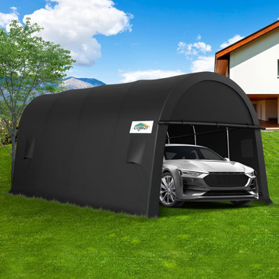 Abri d'auto 12 x 20, 10 x 20, 10 x 15 pi, garage portatif robuste avec portes et évents à double fermeture à glissière