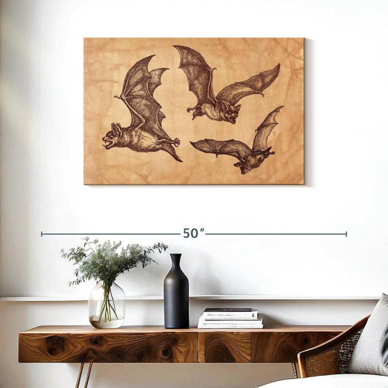 Brampt Bats, 24" H x 36" W