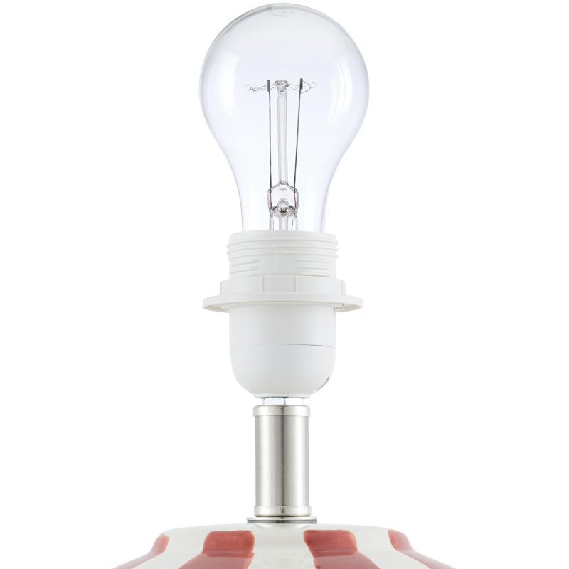 Latorsha Table Lamp, Red/White