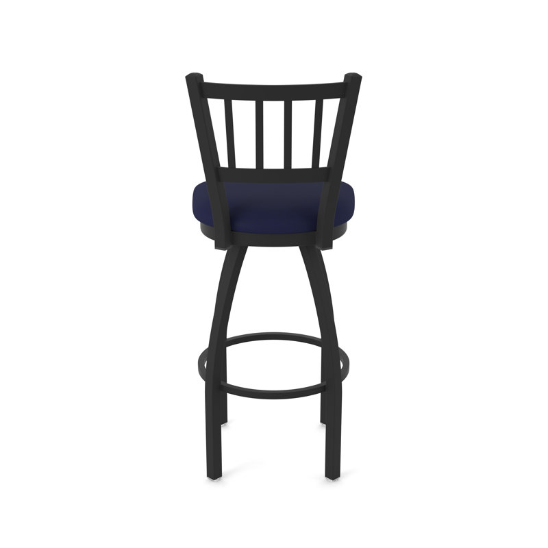 Tabouret pivotant 810 Contessa, Noir froissé, Tabouret de comptoir (siège d'une hauteur de 25 p, Crépuscule Canter