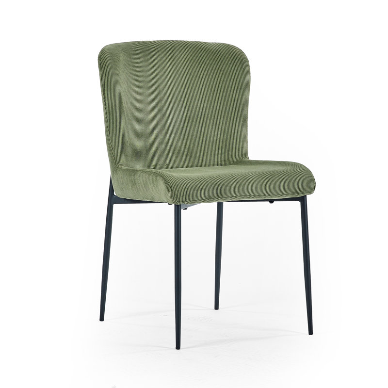 82cm H Upholstered Side Chair in Grey, Green