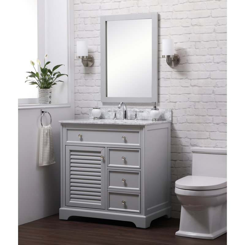 Closter Holiday 36" Single Bathroom Vanity Set, Gray