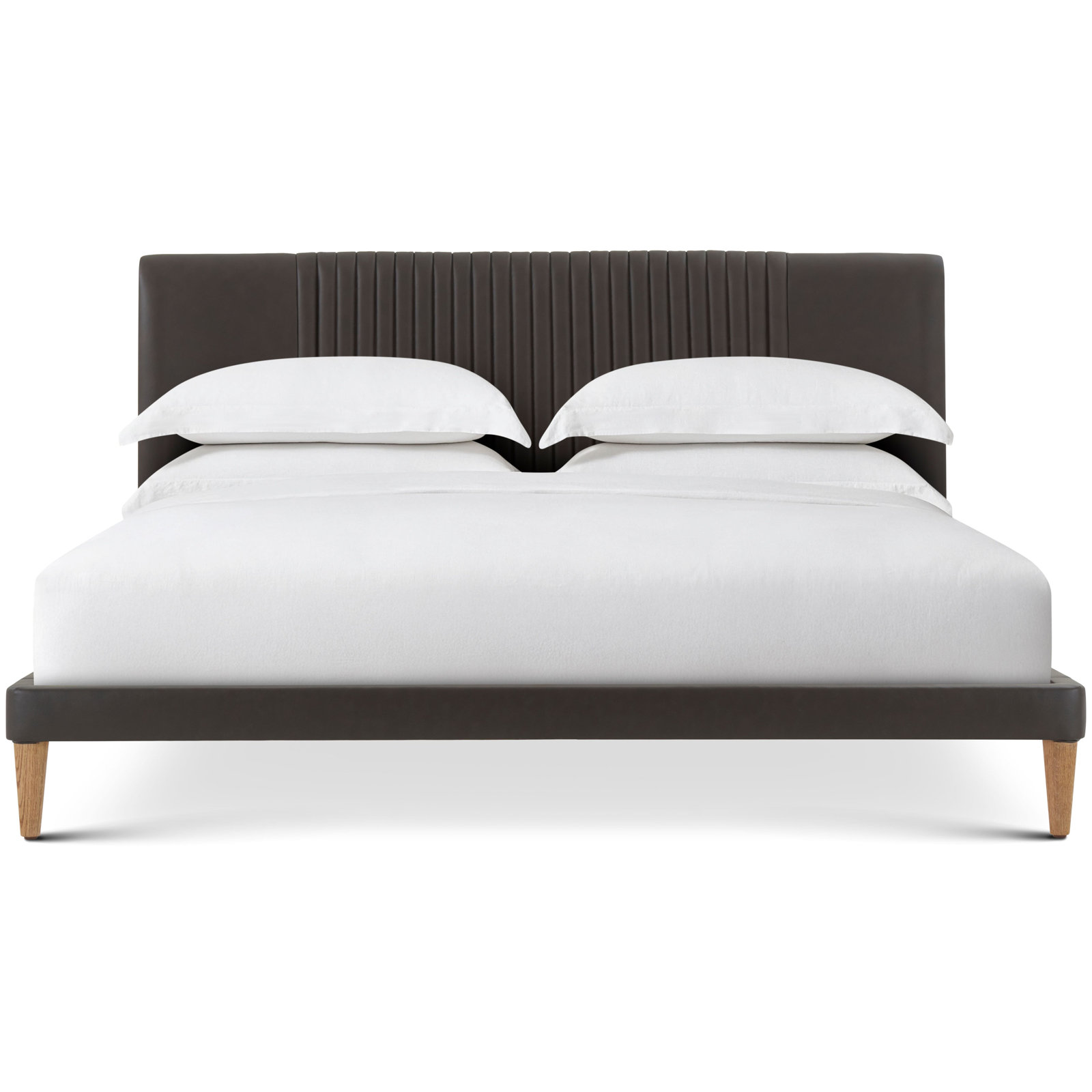 Upholstered Bed, Gray, Queen