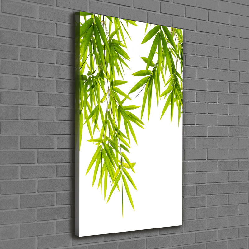 Bamboo Leaves - Wrapped Canvas Print