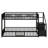 Twin Floor Bunk Bed With Storage Ladder And Guardrails-2109477787