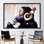 «Banksy Inspired Thinge Monkey Graffiti Art Canvas», affiche murale et décoration musicale unique