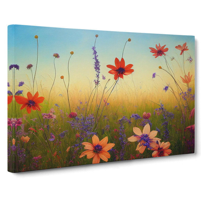 Mind Blowing Wildflowers Floral - Wrapped Canvas, 40cm H x 60cm W x 3cm D