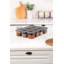 Ensemble de boîte de rangement durable (12 pièces), couleur anthracite, 3,9 x 3,9 x 3,7 pouces | 100% plastique sans BPA, capacité de 18,6 oz liq. Convient au lave-vaisselle, idéal pour organiser la cuisine et la maison, conception empilable-936228547