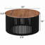 Ensembles de mobilier de patio: table basse en bois massif d'acacia + table d'appoint en bois massif d'acacia