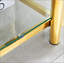 Table de bout carrée 20 pouces, table de bout moderne en acier inoxydable, table basse en verre trempé transparent double couche, table d'appoint avec rangement, pour le bureau à domicile-316826621