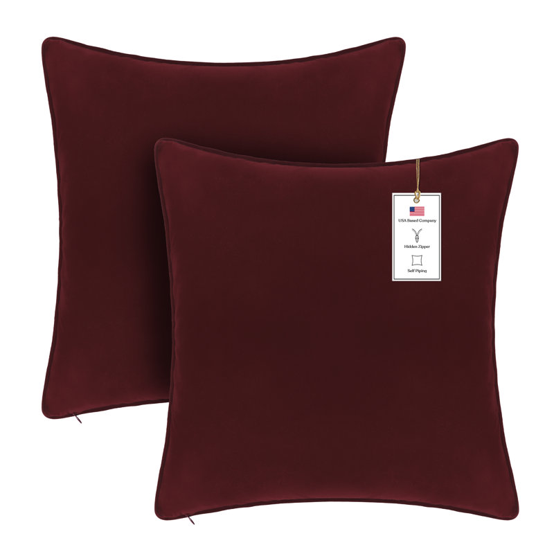A1HC Luxurious Fine Soft Velvet Throw Pillow Cover, 18" x 18", Dark Green