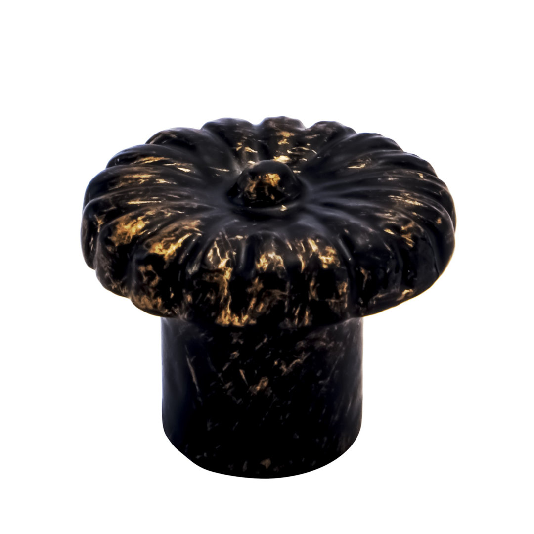 Floral 1-1/4'' Distressed White Cabinet Knob Drawer Knob Mascot Hardware 