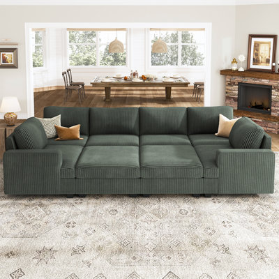 Anureet Modular Sectional Sofa U-Shaped Sleeper Sofa Bed With Storage Space