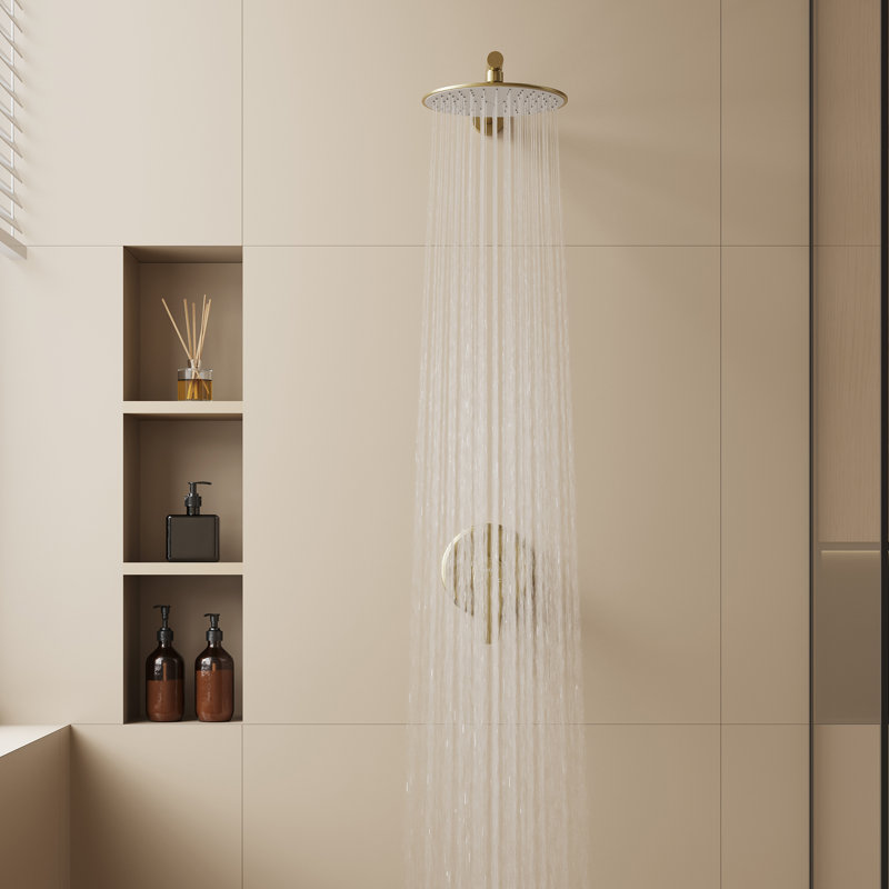 All-In-One Kit with Rough in-Valve, Brushed Gold
