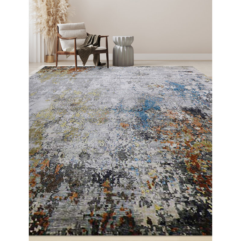 Himalayan Abstract Area Rug, Rectangle 6' x 9'