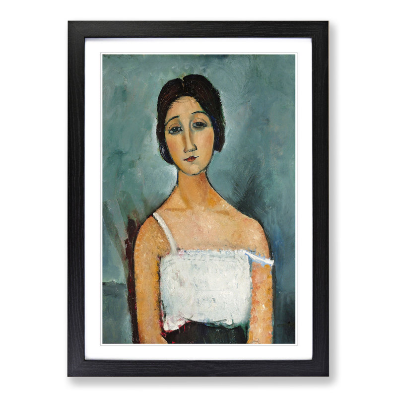 Christina by Amedeo Modigliani - Picture Frame Painting, Black Framed, 36cm H x 27cm W x 2cm D