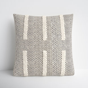 Intersect White Boucle Modern Throw Pillow with Feather-Down Insert 20 +  Reviews | CB2