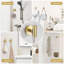 Brushed Gold Towel Bar Set 10 Pieces Bathroom Hardware Accessories Set Towel Rack Set For Bathroom SUS304 Stainless Steel Wall Mounted 23.6 Inch