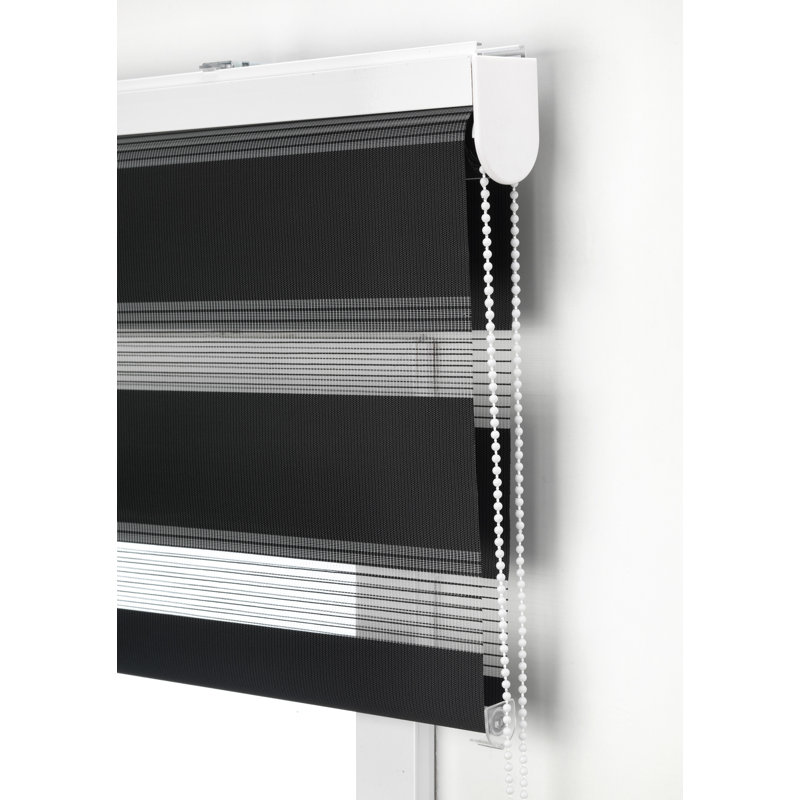 Semi Sheer Zebra Shades, 80x180, black