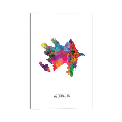 " Azerbaijan Map " by Michael Tompsett