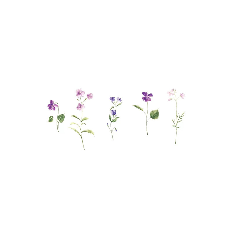 Wildflowers 1 Piece Painting on Canvas, 20.32 cm H x 30.48 cm W, Wrapped Canvas