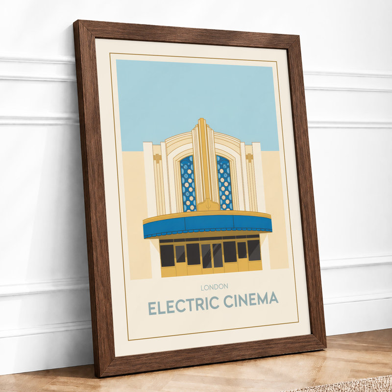 Cinema Art Deco - Framed Print, A3 - 42.0 x 29.7 cm, Walnut
