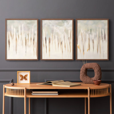 Abstract  Series  CCXXX  -Set Of 3 Framed Giclee Prints -Ready to Hang