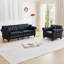 Ensemble de salon en similicuir 2 pièces avec coussin-1343103566