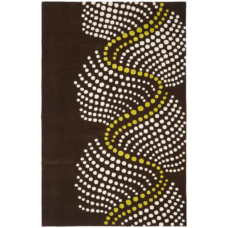 Tapis brun en laine touffeté à la main Campo, Rectangle 9 pi 6 po x 13 pi 6 po