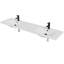 72" Integrated Double Sink Bathroom Vanity Top, Faucet and Drain