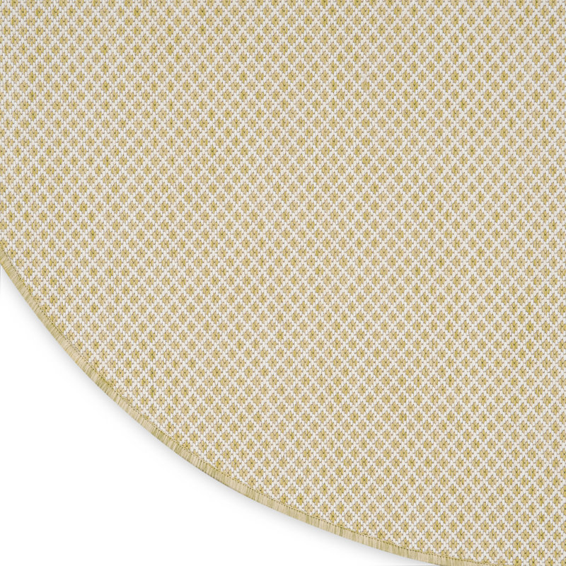  Courtyard 8' x Round Natural Modern Rug, Round 8'
