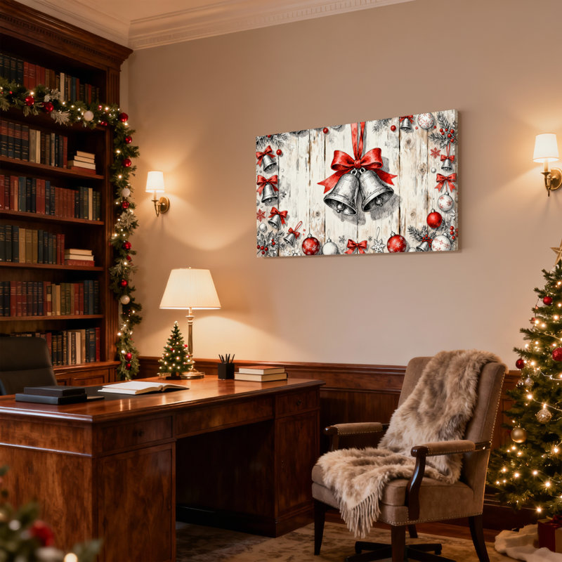 Ensemble de 3 impressions sur toile de Noël, H 12 po x l 18 po
