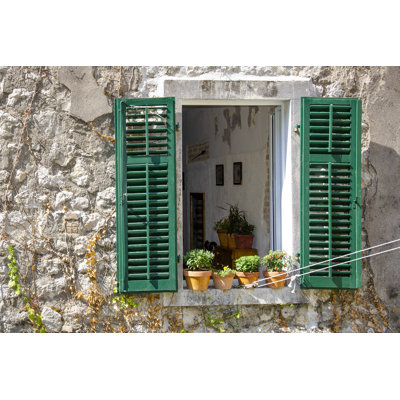 Window View Kotor Montenegro by Laura DeNardo - 1 Piece Wrapped Canvas Wall Art
