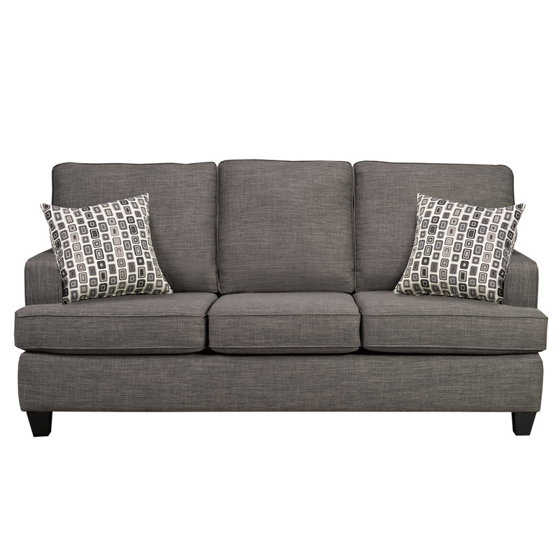 Canapé en tissu Baxter, gris, Gris, H 37 po x l 78 po x P 35 po, 3