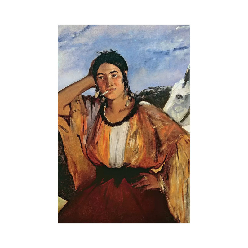 Gypsy With A Cigarette by Edouard Manet - Wrapped Canvas Print, 101.6 cm H x 66.04 cm W x 3.175 cm D