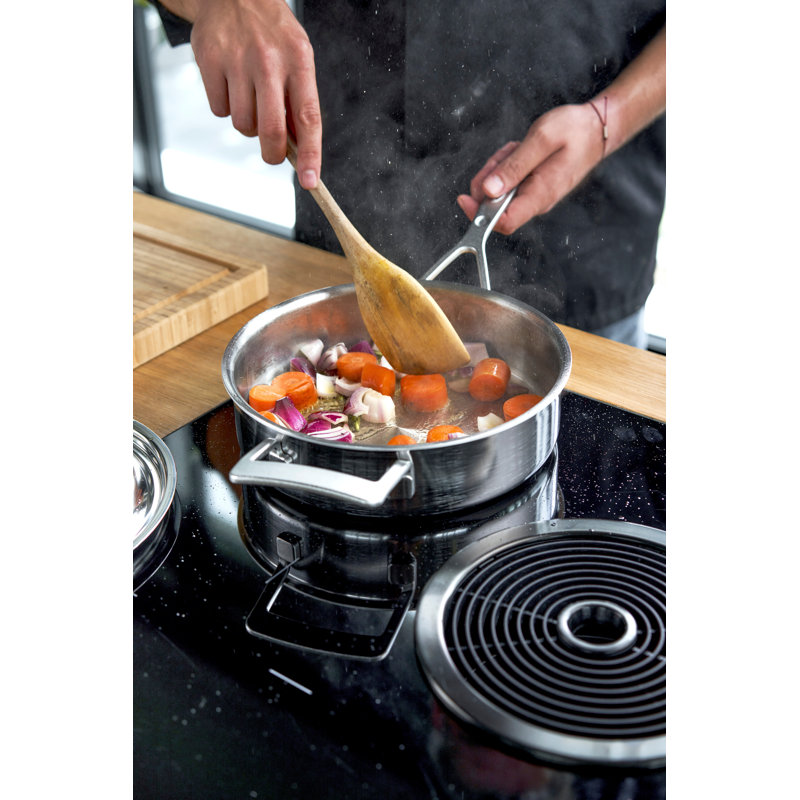 Demeyere Industry Stainless Steel Saute Pan with Lid, 3 qt.