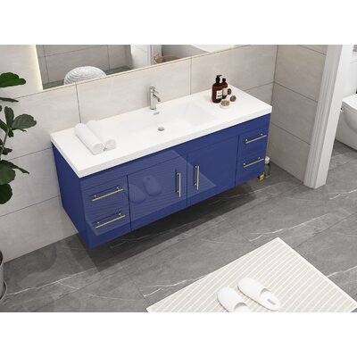 Romer 59"" Wall-Mounted Single Bathroom Vanity Set -  Wade LoganÂ®, A728E5DC8F594E5299D3BEFF06A5626A