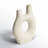 Paper Mache Abstract Rounded Decorative Vase with Double Openings-1582111454