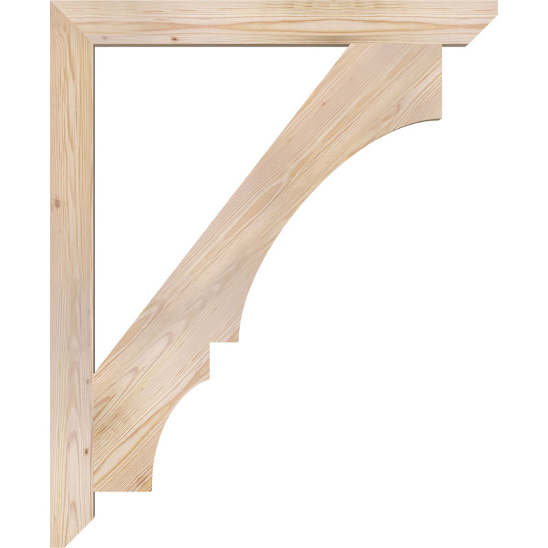 H 6 po x l 40 po x Support en bois / corbeau, H 44 po x l 3,5 po x P 36 po, Sapin de Douglas, Lisse