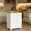 Armoire utilitaire peu encombrante avec tiroirs et placard, buffet à deux tons, armoire de rangement, parfaite pour les petites cuisines ou les appartements