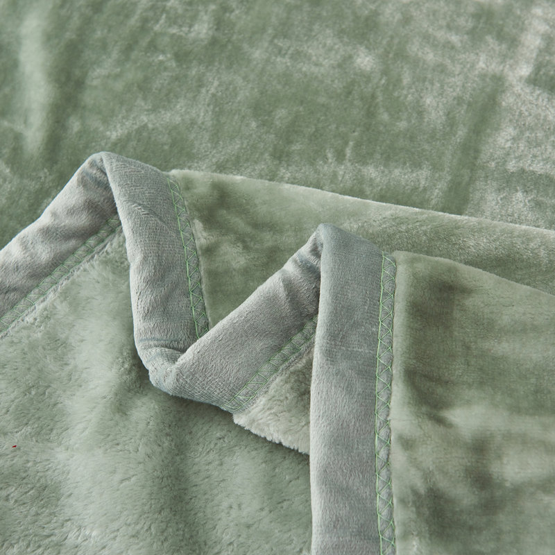 Couverture en vison , Très grand, Vert
