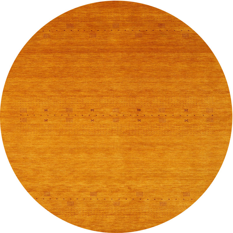 Tapis contemporain orange, Rond 4 pi