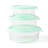Martha Stewart Hadsell 6 Piece Round Borosilicate Glass Storage Container Set w/ Pop Lids