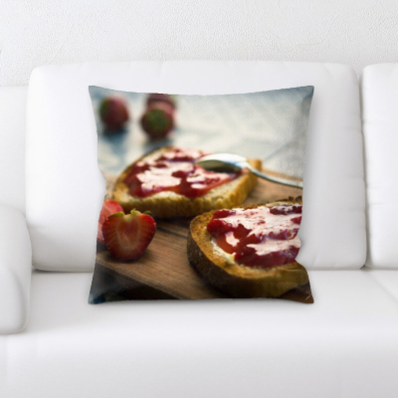 Appetizing Food Microsuede Reversible Throw Pillow