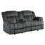 Causeuse inclinable en microfibre texturée, assise confortable avec fonction d'inclinaison en douceur