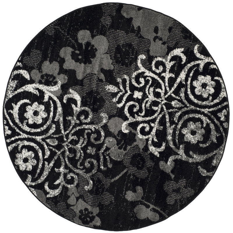 Tapis floral Bronti Performance, Rond 6 pi