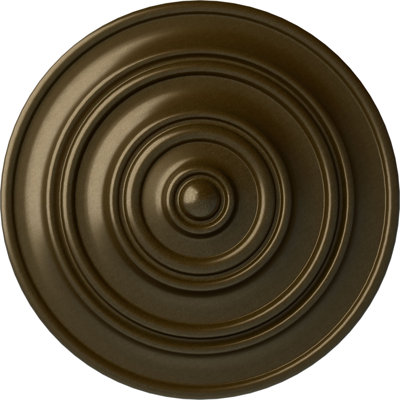 Endurathane Classic Ceiling Medallion, 13 1/4"OD x 1/2"P (Fits Canopies up to 4 1/8"), Hand-Painted Brass Finish