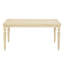 Table de camping Urban - blanc câblé, pieds en bois massif, mobilier d'extérieur pratique, finition blanche élégante du hall d'entrée 38 po x 30 h 64 po pour une entrée avec style